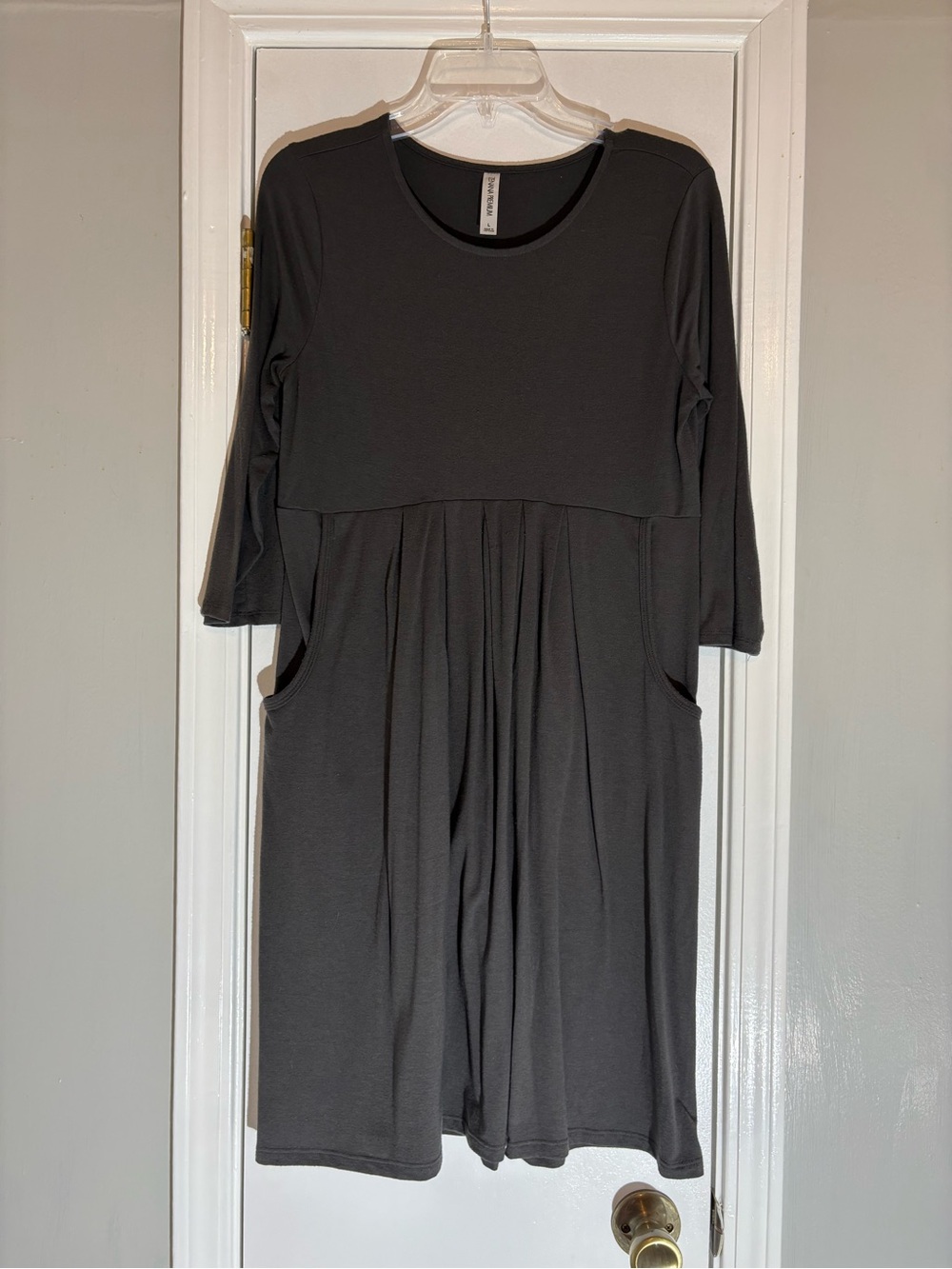 Zenana Outfitters Charcoal Black Jersey Pocket Jumpsuit